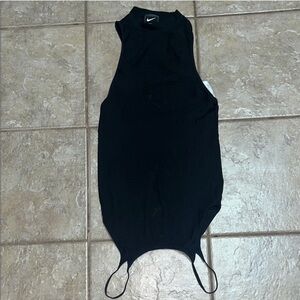 Nike black mesh high neck bodysuit